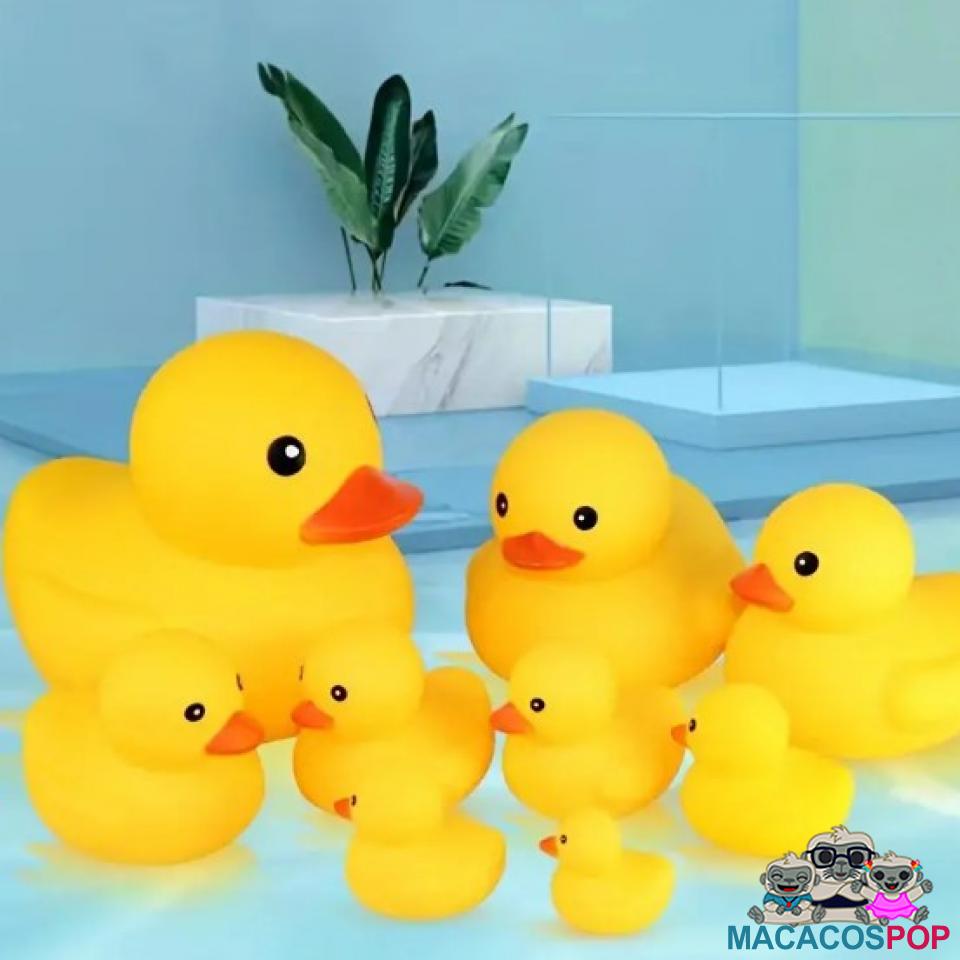 1 Pato grande, 6 Patitos pequeños de baño para jugar con agua MacacosPop