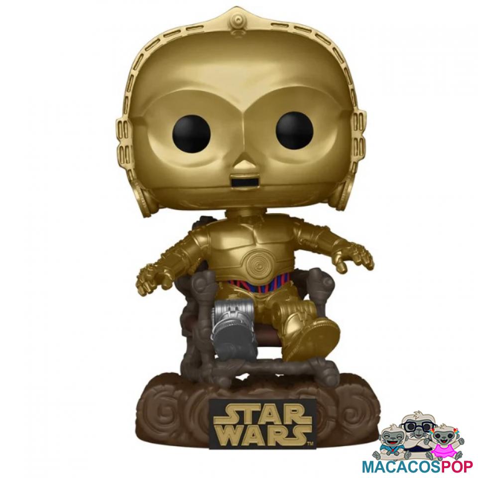 Funko Pop Star Wars: El Regreso del Jedi 40 Aniversario - C3P0 en Trono