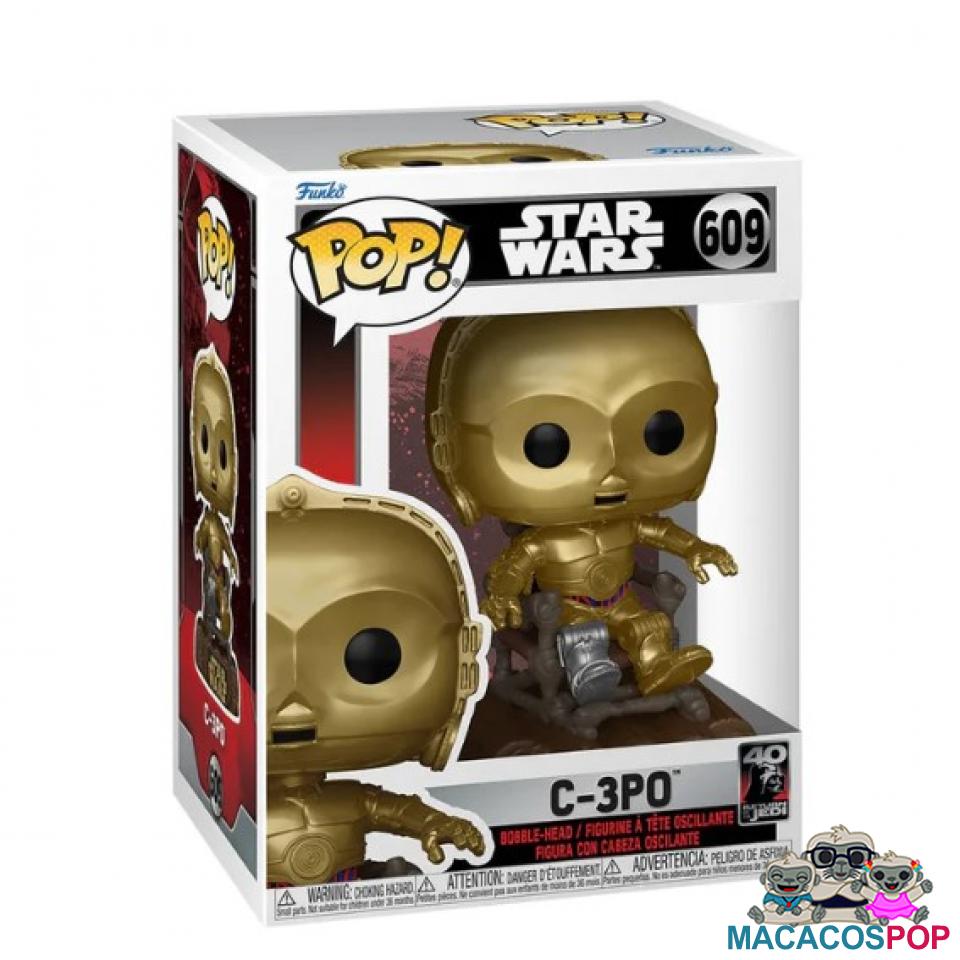 Funko Pop Star Wars: El Regreso del Jedi 40 Aniversario - C3P0 en Trono