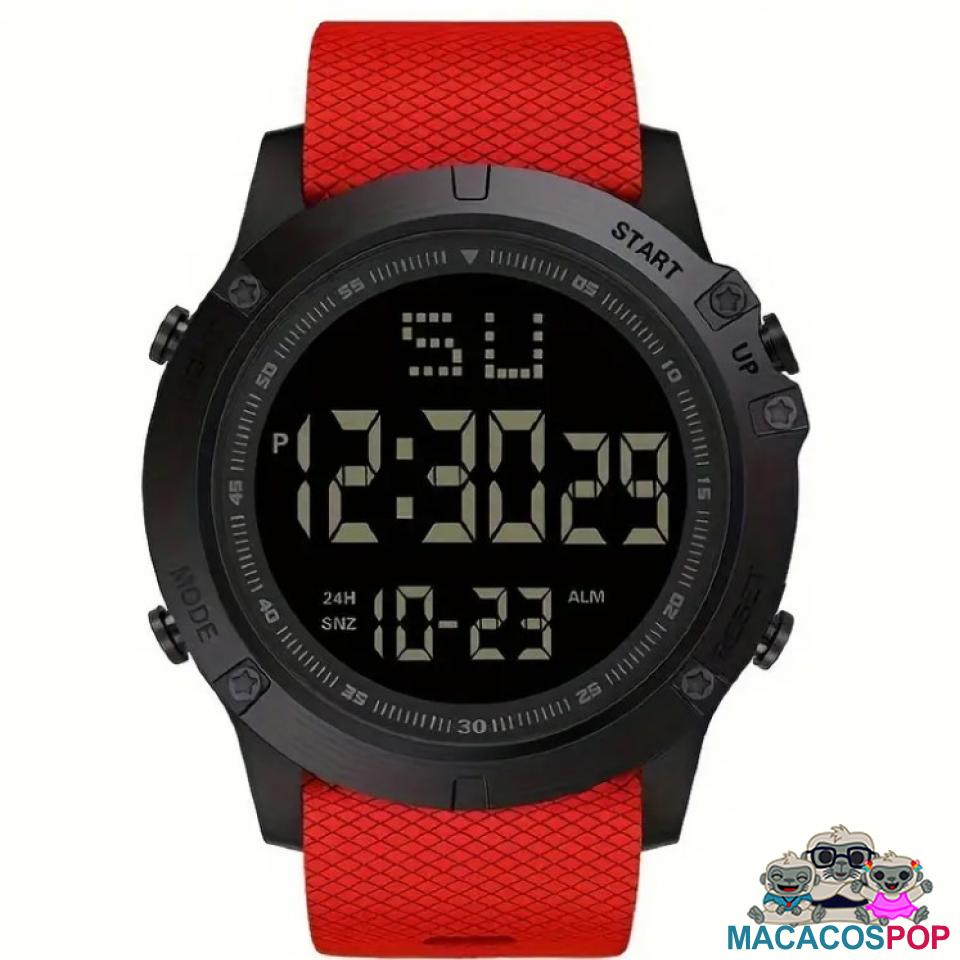 Reloj Deportivo Hombre: LED y Correa de Silicona MacacosPop