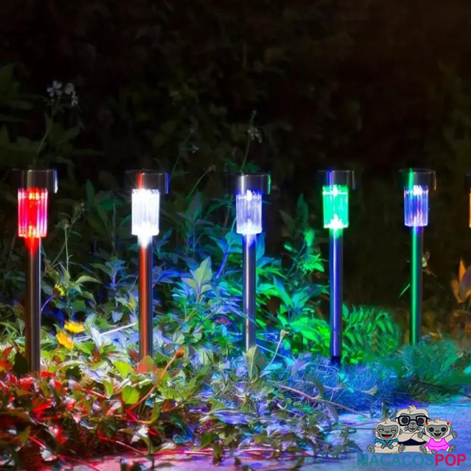 Luces Solares Para Jardín  A Prueba De Agua De Color MacacosPop