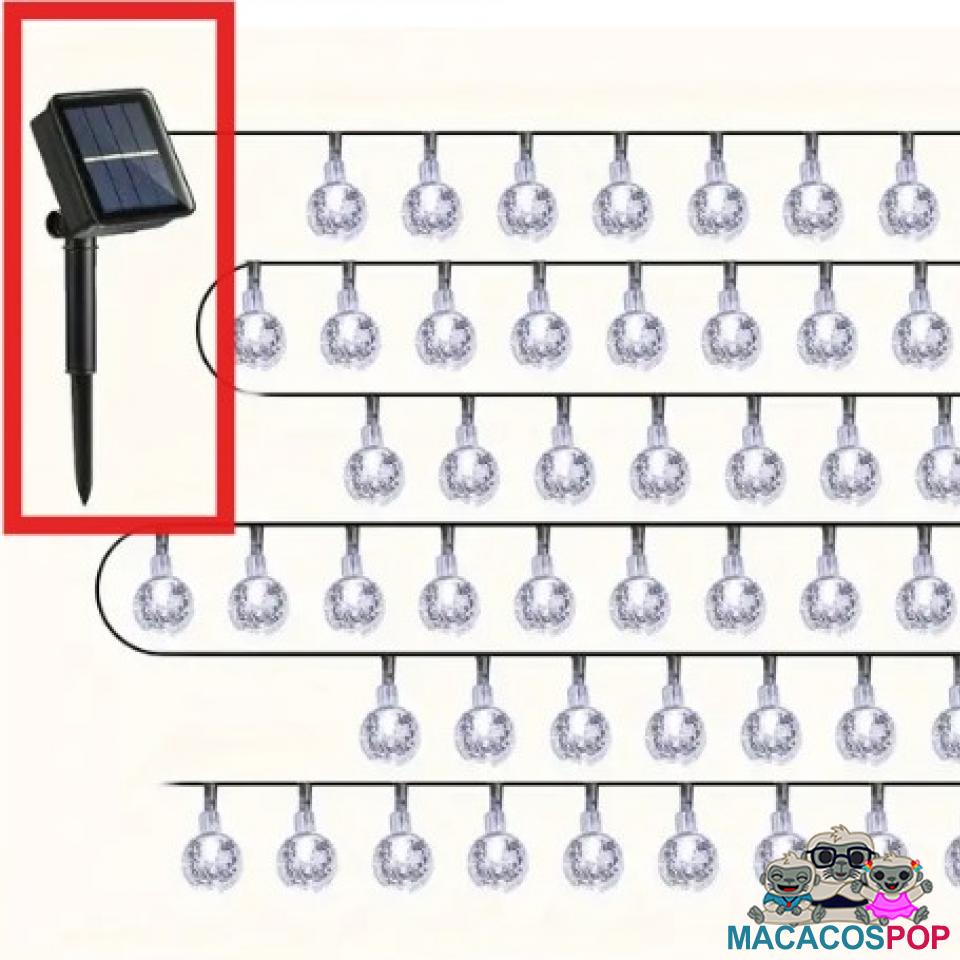 Luces de bolitas LED alimentadas por energía solar 10.97 m