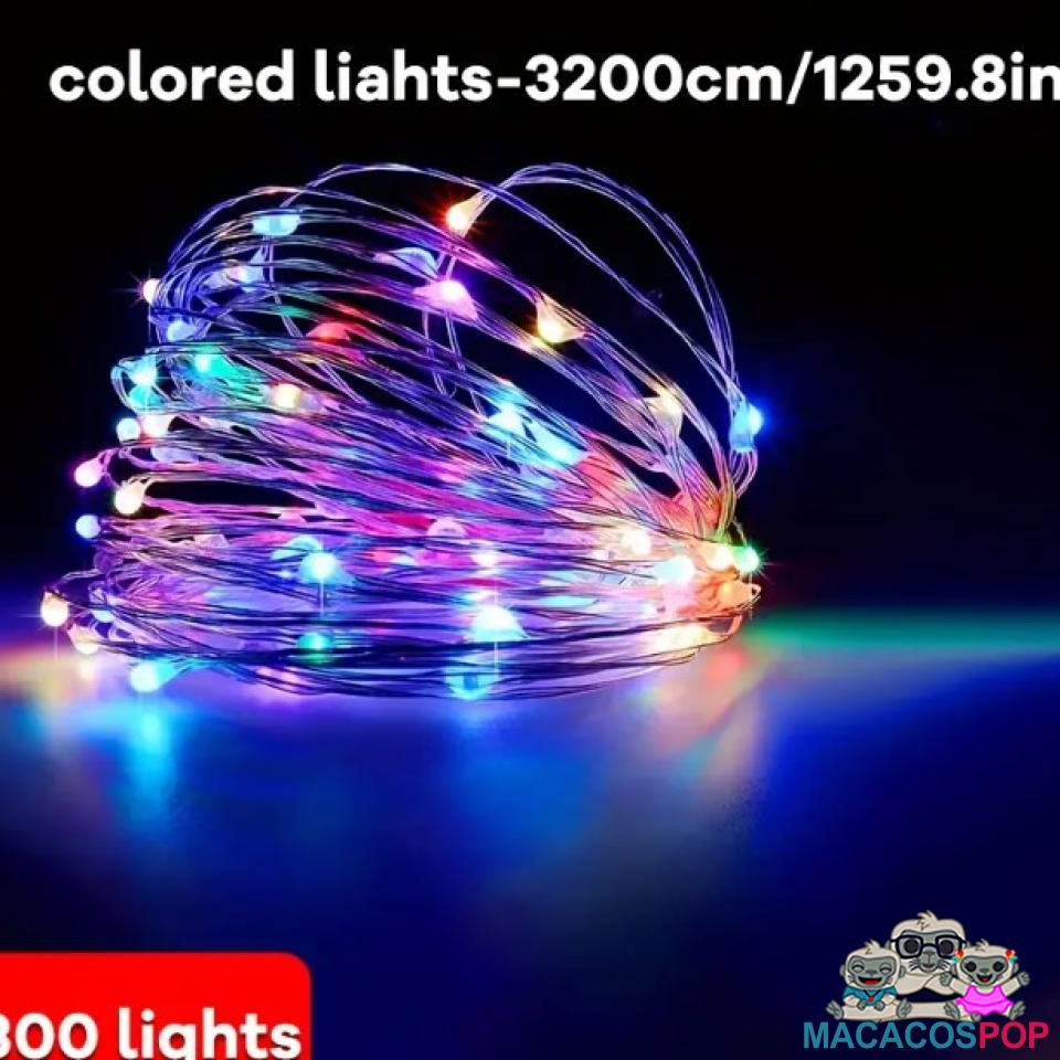 Luces de Hadas LED con Energía Solar 32 Metros MacacosPop